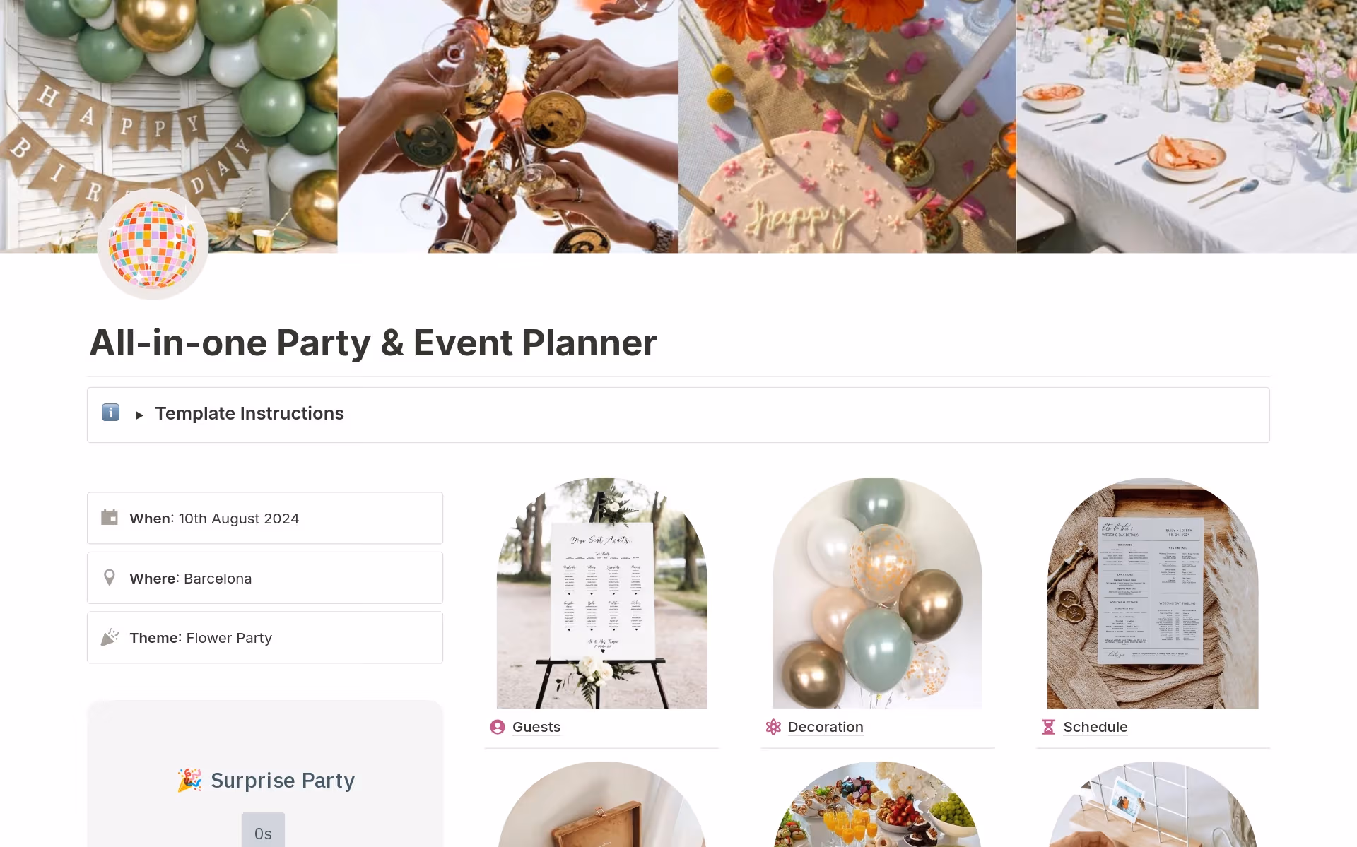 Screenshot of Celebrate Lunar New Year with Family & Life Planning Templates collection by Notion